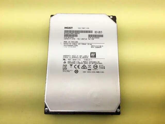 Alt view image 3 of 4 - HGST Ultrastar 8TB 7.2K RPM SATA 6Gb/s 3.5" Enterprise HDD HUH728080ALE600