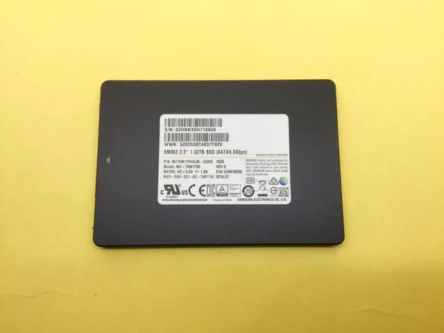 Main image of MZ-7KM1T90 Samsung SM863 2.5'' 1.92TB 6Gbps SATA SSD MZ7KM1T9HAJM