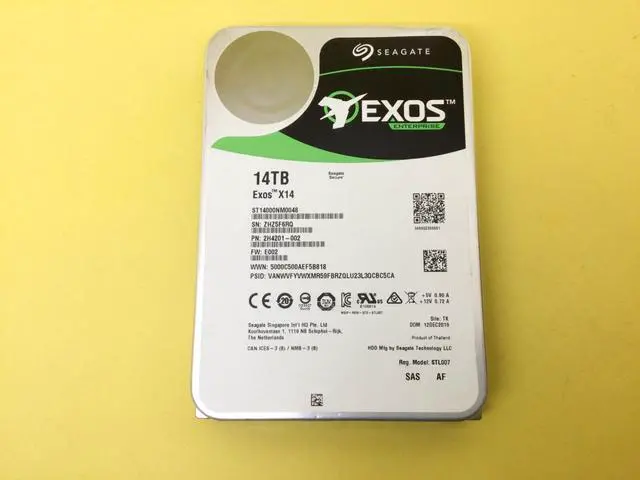 Main image of (NOT FOR HOME PC!) Seagate Exos X14 14TB 7.2K SAS 12Gbps 3.5in 512e HDD ST14000NM0048