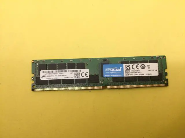 Alt view image 2 of 4 - MICRON 32GB (1X32GB) 2RX4 PC4-2933Y DDR4 SERVER MEMORY MTA36ASF4G72PZ-2G9E2