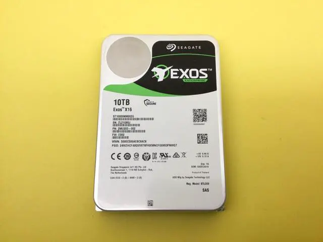 Main image of (NOT FOR HOME PC!) Seagate EXOS X16 10TB 7.2K SAS 12Gbps 3.5in 4KN/512E HDD ST10000NM002G