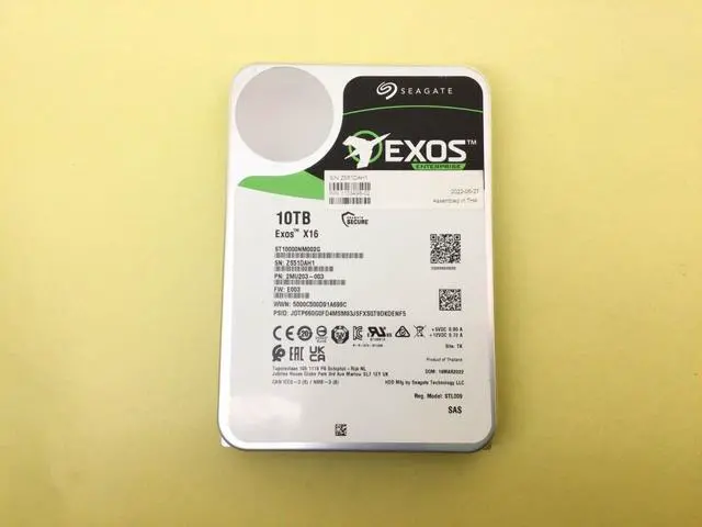 Alt view image 2 of 2 - (NOT FOR HOME PC!) Seagate EXOS X16 10TB 7.2K SAS 12Gbps 3.5in 4KN/512E HDD ST10000NM002G