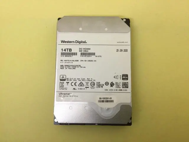 Main image of (NOT FOR HOME PC!) WD DC HC530 14TB 7.2K SAS 12Gbps 3.5inch HDD WUH721414AL4200