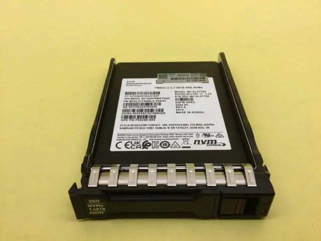Alt view image 6 of 7 - P64848-B21 HPE 7.68TB NVME GEN4 READ INTENSIVE SFF BC U.3 SSD P65197-001