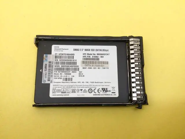 Main image of 816995-B21 HPE 960GB SATA 6G MIXED USE SFF (2.5IN) SC SSD 817111-001
