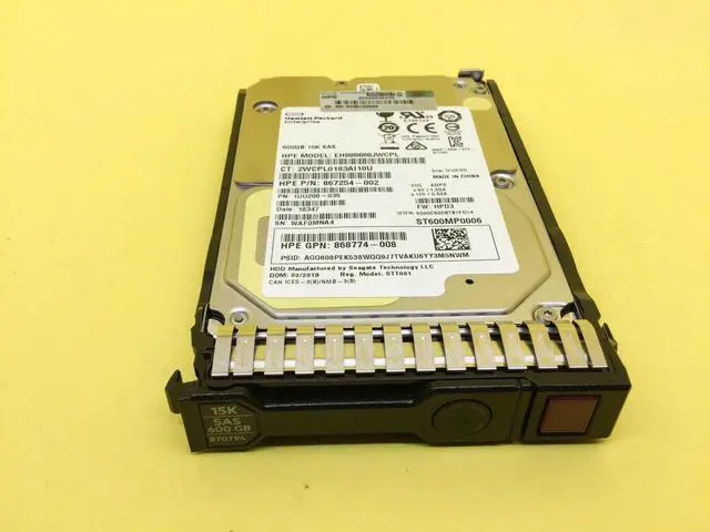 Alt view image 4 of 5 - (NOT FOR HOME PC!) 870757-B21 HP 600GB SAS 12G ENTERPRISE 15K SFF SC DS HDD 870794-001
