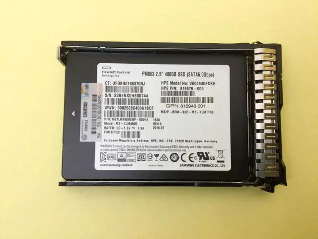 Alt view image 2 of 3 - 816899-B21 HPE 480GB SATA 6G READ INTENSIVE SFF SC SSD 817075-001