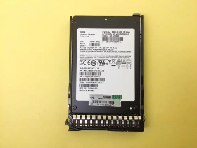 Main image of (NOT FOR HOME PC!) P19913-B21 HPE 800GB SAS 12G MIXED USE SFF SC PM1645A SSD P20838-001