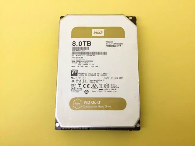 Alt view image 2 of 2 - WD Gold 8TB 7200 RPM SATA 6Gb/s 3.5" Datacenter Internal HDD WD8002FRYZ