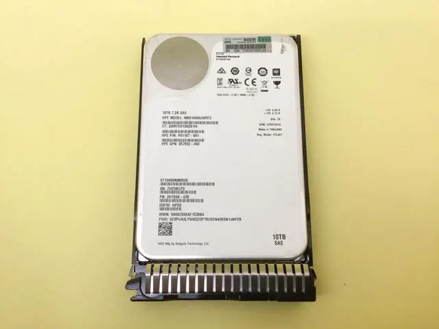 Alt view image 3 of 5 - (NOT FOR HOME PC!) 857644-B21 HP 10TB SAS 12G MIDLINE 7.2K LFF (3.5IN) SC 512E DS HDD 857965-001