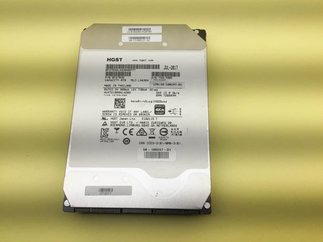 Main image of (NOT FOR HOME PC!) HGST 8TB 7.2K RPM SAS 12Gbps 3.5in 4Kn HDD HUH721008AL4200