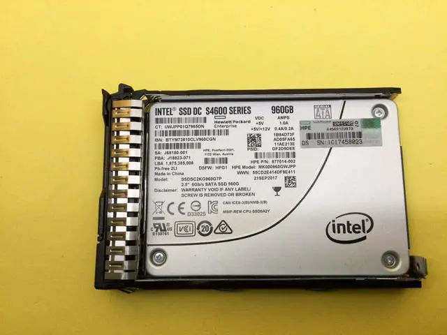 Alt view image 2 of 4 - 877782-B21 HPE 960GB SATA 6G MIXED USE SFF SC SSD 879016-001