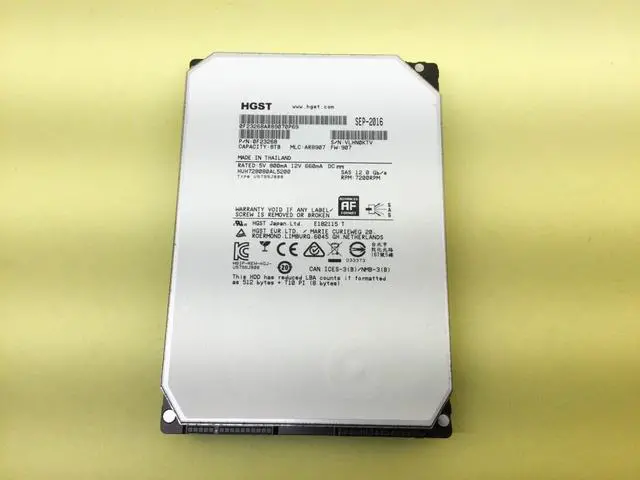 Main image of (NOT FOR HOME PC!) HGST Ultrastar 8TB 7.2K RPM SAS 12Gb/s 3.5" HDD HUH728080AL5200
