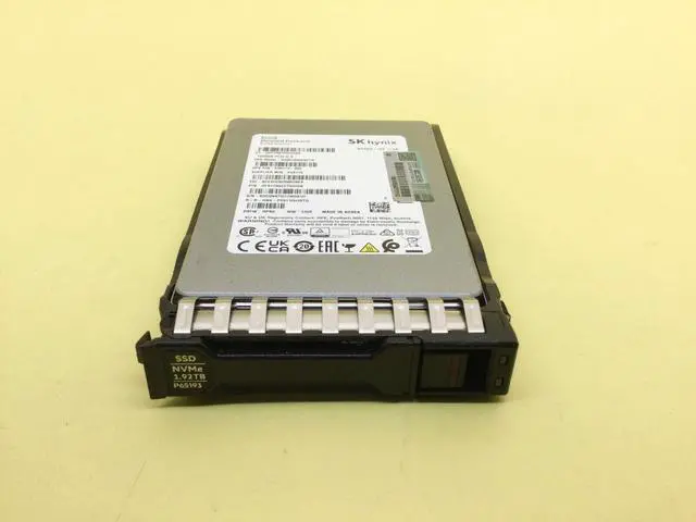 Alt view image 4 of 4 - P64844-B21 HPE 1.92TB NVME GEN4 RI SFF BC U.3 STATIC V2 SSD P65193-001