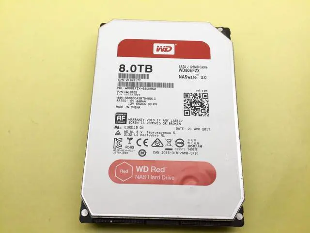 Alt view image 2 of 3 - WD 8TB 5400RPM SATA 6Gbps 128MB 3.5" NAS HDD WD80EFZX