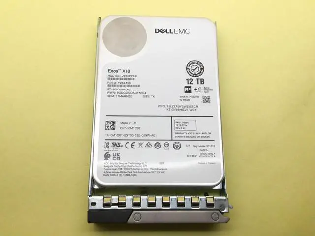 Main image of (NOT FOR HOME PC!) M1C0T DELL 12TB 7.2K NL SAS 12Gb/s 3.5in 512e HDD 0M1C0T ST12000NM006J Gen14 - OEM