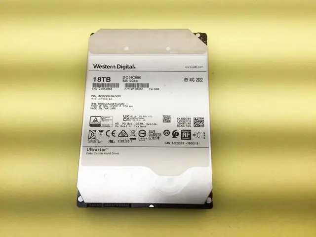 Main image of (NOT FOR HOME PC!) WD Ultrastar DC HC550 18TB 7.2K SAS 12Gb/s 512MB 3.5in SED HDD WUH721818AL5201