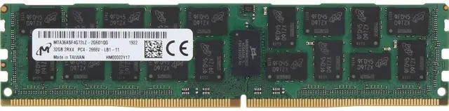 Alt view image 3 of 3 - Micron 32GB 2Rx4 LRDIMM- 2666MT/s Load Reduced (MTA36ASF4G72LZ-2G6D1QG-OSTK)