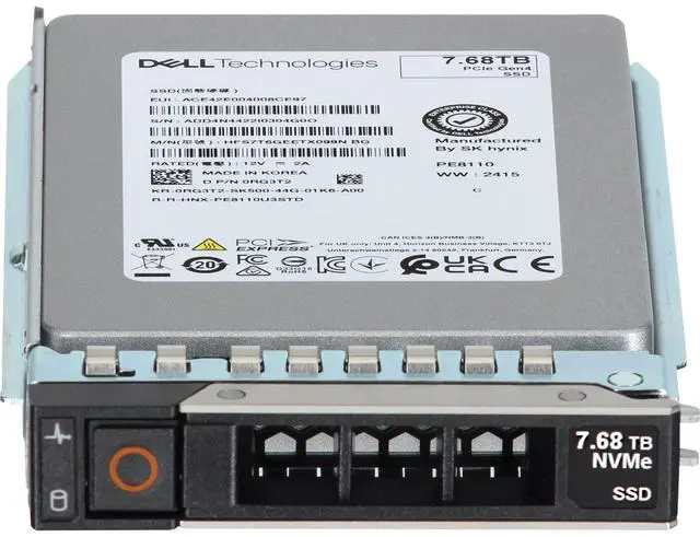 Alt view image 2 of 5 - Dell 7.68TB PCIe Gen4 NVMe RI TLC 2.5 SSD PE8110 (RG3T2)