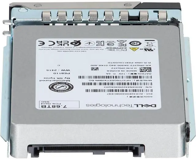 Alt view image 4 of 5 - Dell 7.68TB PCIe Gen4 NVMe RI TLC 2.5 SSD PE8110 (RG3T2)