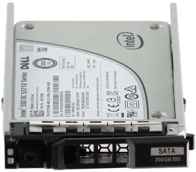 Alt view image 2 of 5 - Dell 200GB 6Gbps SATA WI MLC 7mm 2.5 SSD S3710 CPO (2THX8-CO3)