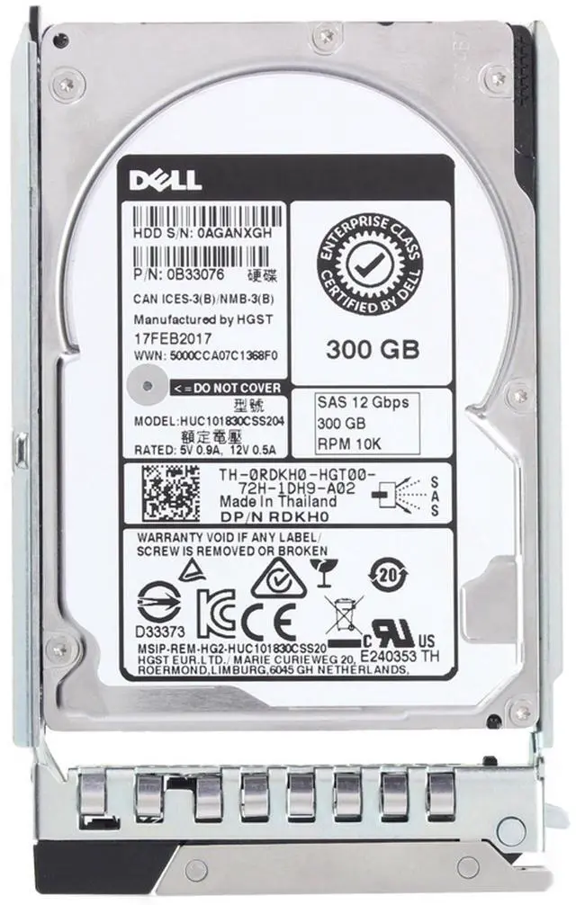 Alt view image 5 of 5 - (NOT FOR HOME PC!) Dell 300GB 10K 12Gbps SAS 2.5 HDD 512n (RDKH0)