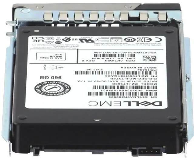 Alt view image 4 of 5 - (NOT FOR HOME PC!) Dell 960GB 12Gbps SAS RI TLC 2.5 SSD PM1643a (ME) CPO (K74WN-R)