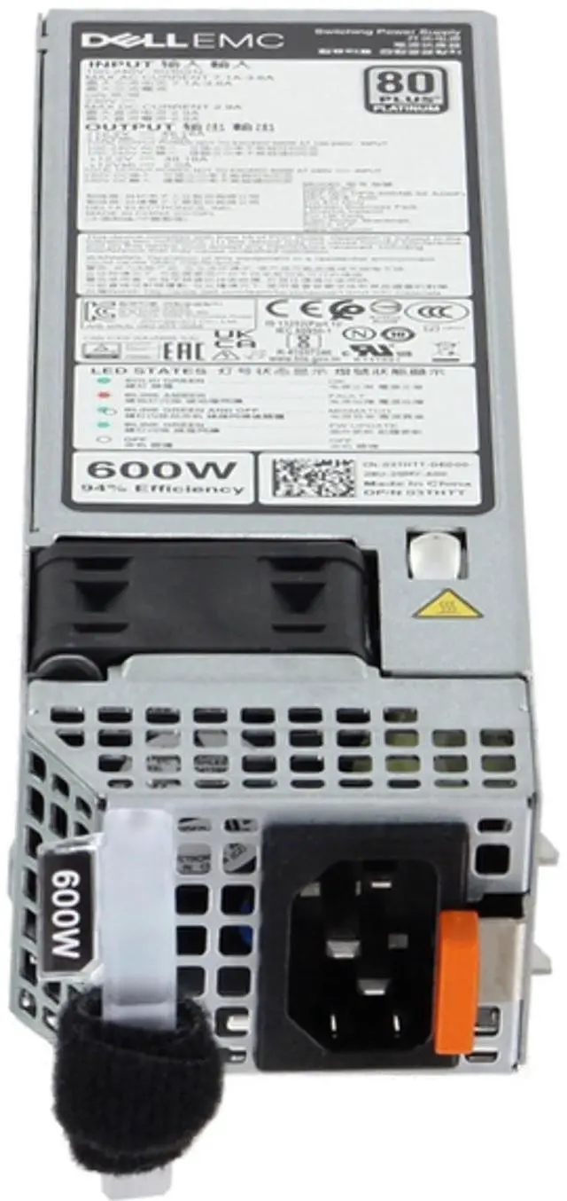 Alt view image 2 of 5 - Dell 15G/16G 600W 80+ Platinum 60mm Power Supply (3THTT)