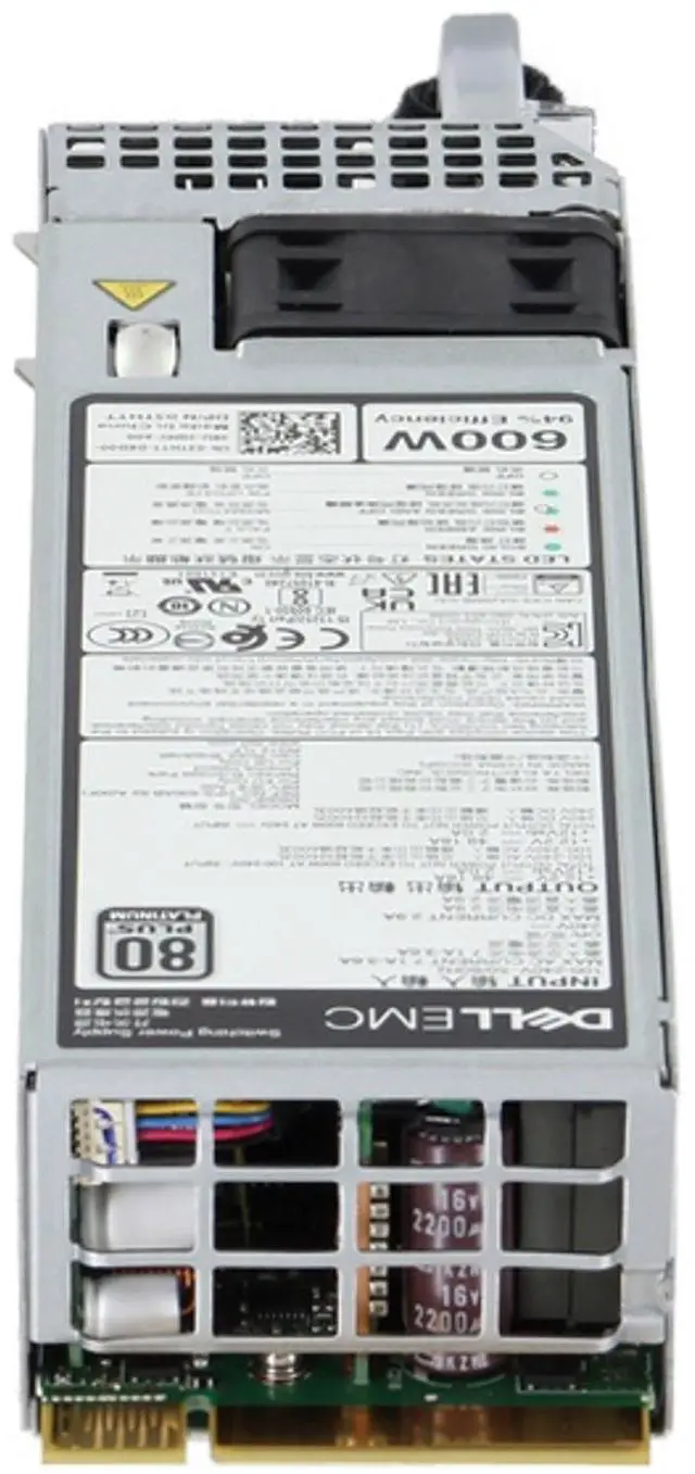 Alt view image 4 of 5 - Dell 15G/16G 600W 80+ Platinum 60mm Power Supply (3THTT)