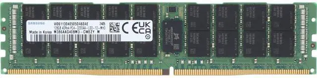 Alt view image 3 of 3 - Samsung 128GB 4DRx4 LRDIMM- 3200MT/s Load Reduced (M386AAG40BM3-CWE-OSTK)