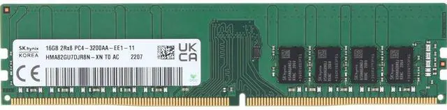 Alt view image 3 of 3 - (NOT FOR HOME PC!) Hynix 16GB 2Rx8 PC4-3200 ECC UnBuffered (HMA82GU7DJR8N-XN-OSTK)