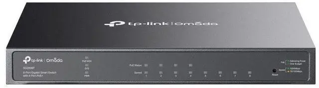 Alt view image 2 of 7 - TP-Link SG2008P | Omada 8-Port 1000Mbps Gigabit PoE+ Smart Switch | 4* PoE+ Port