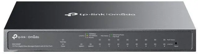 Main image of TP-Link ES210GMP | Omada 10-Port Gigabit Easy Managed Switch | 8-Port PoE+