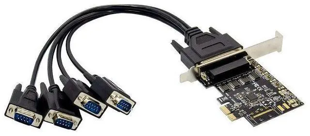 Main image of X-MEDIA XM-PEX-4S | 4-Port DB9 RS232 Serial PCI Express PCIe Card Breakout Cable