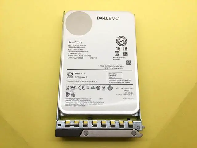 Alt view image 2 of 3 - JWV1P Dell EMC 16TB 7.2K SATA 6Gbps 3.5in 512e HDD 0JWV1P ST16000NM002J