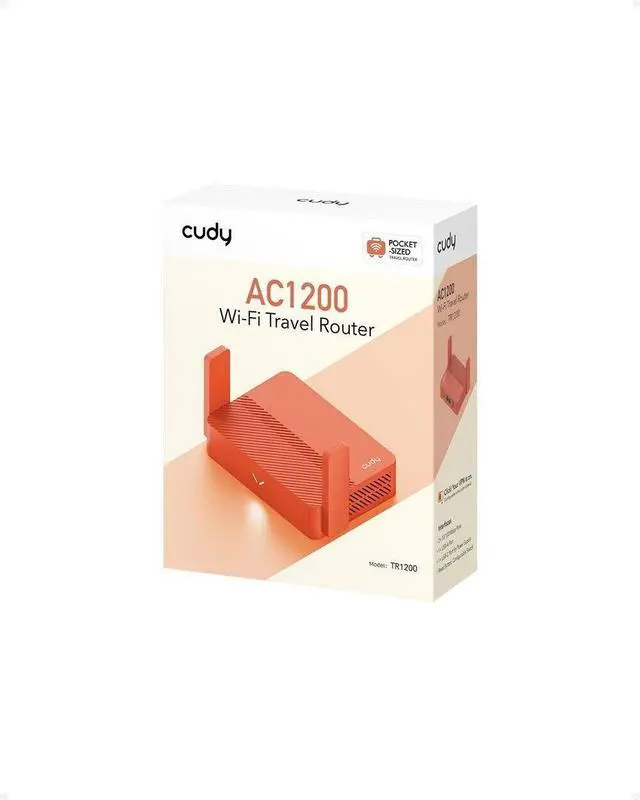 Alt view image 4 of 7 - Cudy TR1200 | AC1200 Pocket-Sized Wi-Fi Travel Router / Extender / Repeater