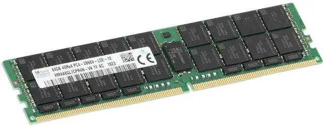 Main image of Hynix 64GB 4DRx4 LRDIMM- 2666MT/s Load Reduced (HMAA8GL7CPR4N-VK-OSTK)