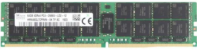 Alt view image 3 of 3 - Hynix 64GB 4DRx4 LRDIMM- 2666MT/s Load Reduced (HMAA8GL7CPR4N-VK-OSTK)