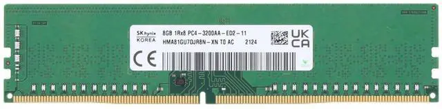 Alt view image 3 of 3 - (NOT FOR HOME PC!) SK Hynix 8GB 1Rx8 PC4-3200 ECC UnBuffered (HMA81GU7DJR8N-XN)