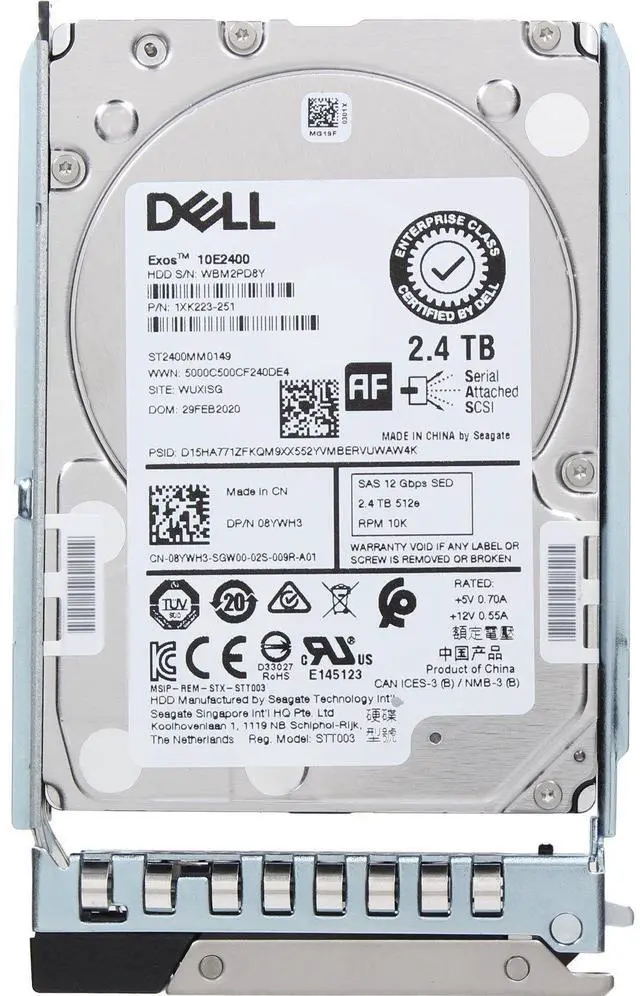 Alt view image 5 of 5 - (NOT FOR HOME PC!) Dell 2.4TB 10K 12Gbps SAS 2.5 HDD FIPS 512e (ME) (8YWH3)
