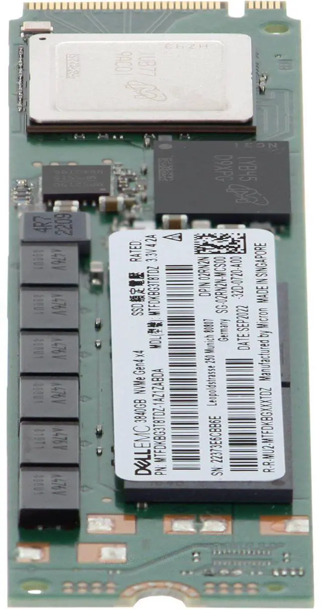 Alt view image 4 of 5 - Dell 3.84TB Gen4 NVMe TLC RI 22110 M.2 SSD 7400 PRO (2RN2N)