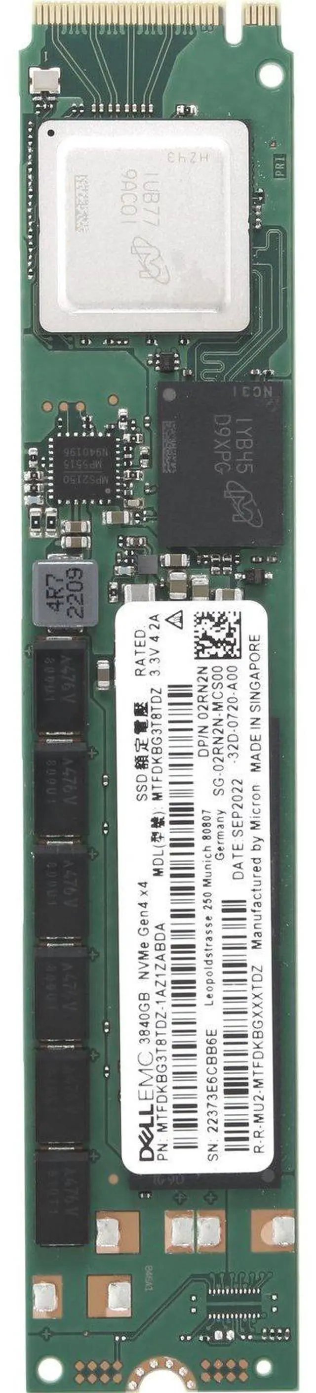 Alt view image 5 of 5 - Dell 3.84TB Gen4 NVMe TLC RI 22110 M.2 SSD 7400 PRO (2RN2N)