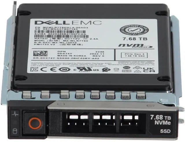 Alt view image 2 of 5 - Dell 7.68TB PCIe Gen4 NVMe RI TLC 2.5 SSD PM1733 V2 (DX74Y)