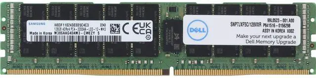 Alt view image 3 of 3 - Samsung 128GB 4DRx4 LRDIMM- 3200MT/s Load Reduced (M386AAG40AM3-CWEZY-OSTK)