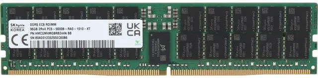 Alt view image 3 of 3 - Hynix 96GB 2Rx4 DDR5 RDIMM- 5600MT/s (HMCGM4MGBRB244N-OSTK)