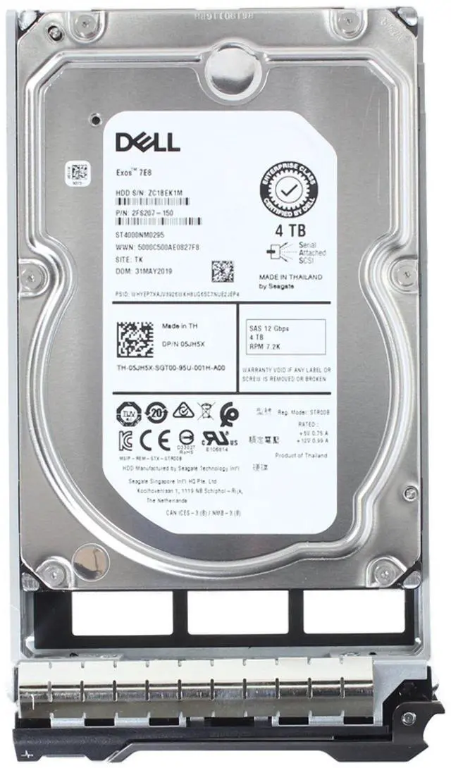 Alt view image 5 of 5 - (NOT FOR HOME PC!) Dell 4TB 7.2K 12Gbps NL SAS 3.5 HDD 512n (ME4) CPO (5JH5X-CO3)