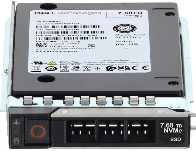 Alt view image 2 of 5 - Dell 7.68TB PCIe Gen4 NVMe RI TLC 2.5 SSD PS1010 (2533N)