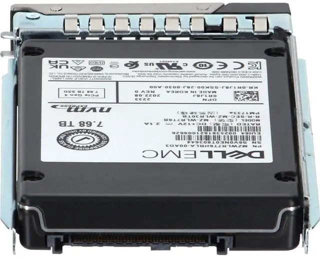 Alt view image 4 of 5 - Dell 7.68TB PCIe Gen4 NVMe RI TLC 2.5 SSD PM1733a (R1J8J)