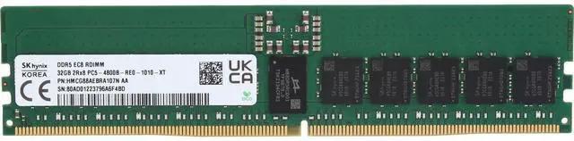 Alt view image 3 of 3 - Hynix 32GB 2Rx8 DDR5 RDIMM- 4800MT/s (HMCG88AEBRA107N-OSTK)