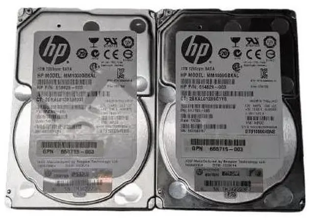 Main image of LOT OF 2 HP 1TB 614829-003 SATA Server Hard Drive MM1000GBKAL